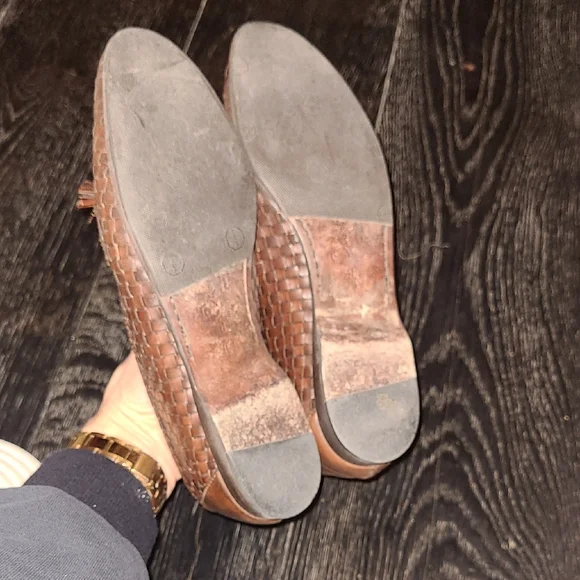 Cole Haan Size 8 Leather Weaved Loafers - Picture 2 of 3